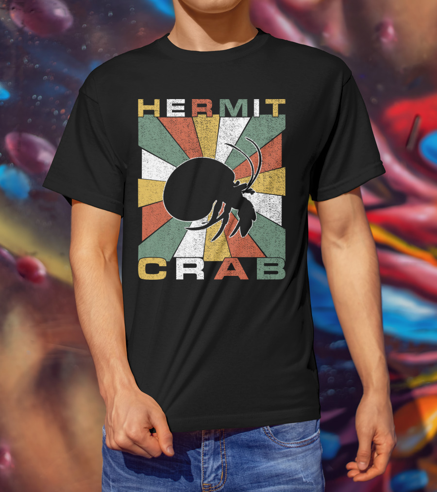 Hermit Crab Retro 70s Vintage T-Shirt