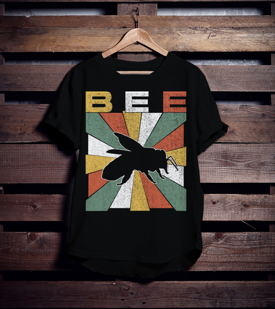 Bee Retro 70s Vintage Sunburst T-Shirt