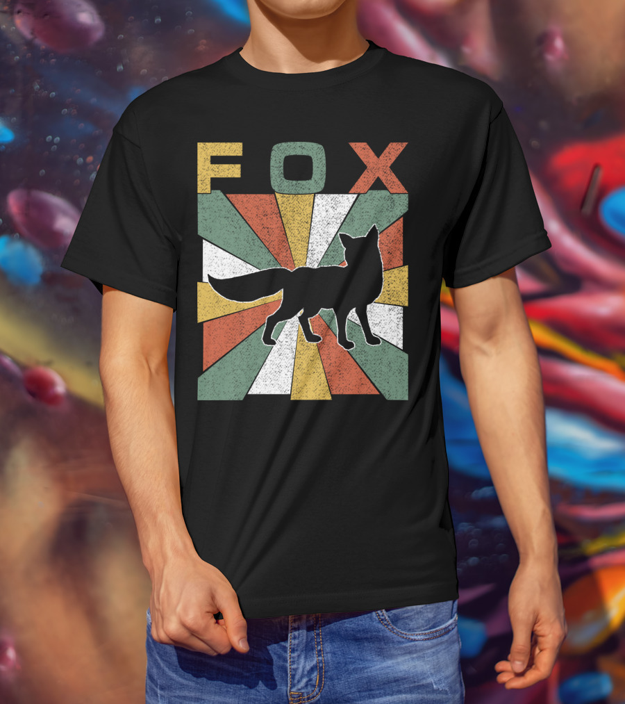 FOX Retro Vintage 70s Silhouette Burst T-Shirt