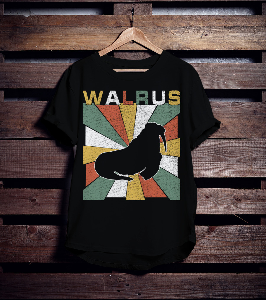 WALRUS Retro 70s Vintage Sunburst T-Shirt