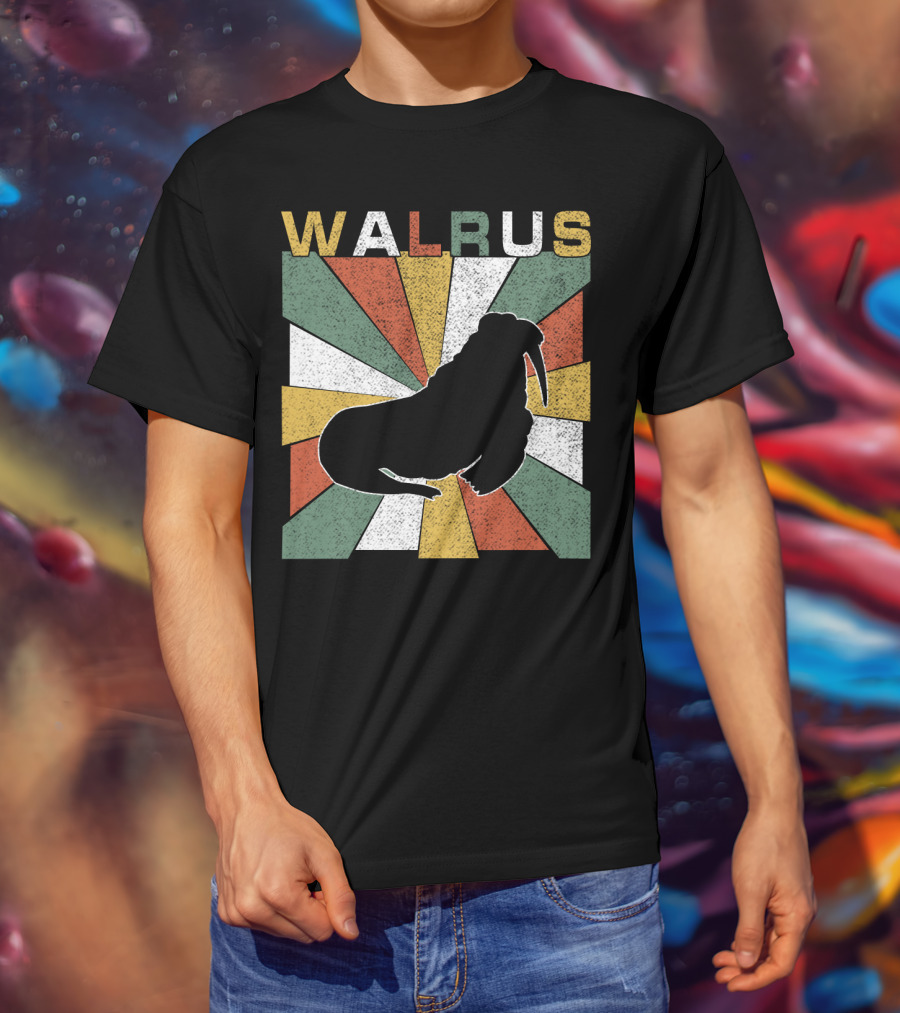 WALRUS Retro 70s Vintage Sunburst T-Shirt