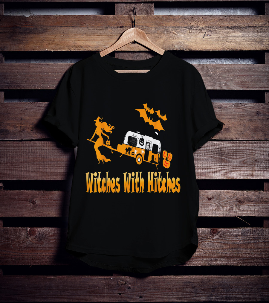 Witches With Hitches Halloween Camping Adventure T-Shirt