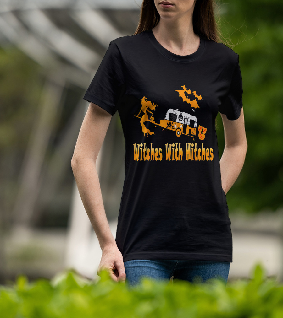 Witches With Hitches Halloween Camping Adventure T-Shirt