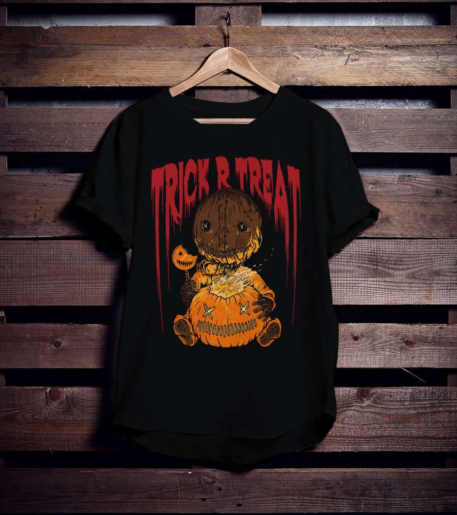 Trick R Treat Sam Pumpkin Horror Halloween T-Shirt