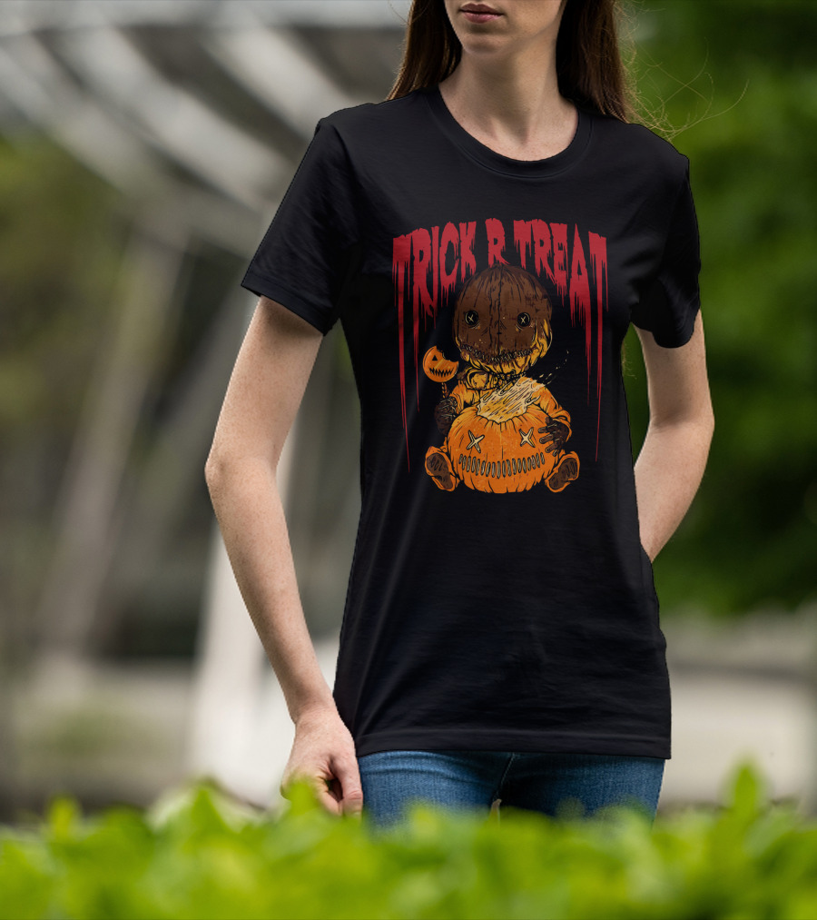 Trick R Treat Sam Pumpkin Horror Halloween T-Shirt