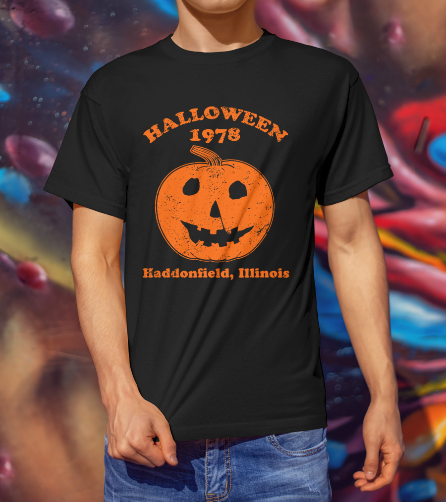 Halloween 1978 Spooky Pumpkin Haddonfield Illinois T-Shirt