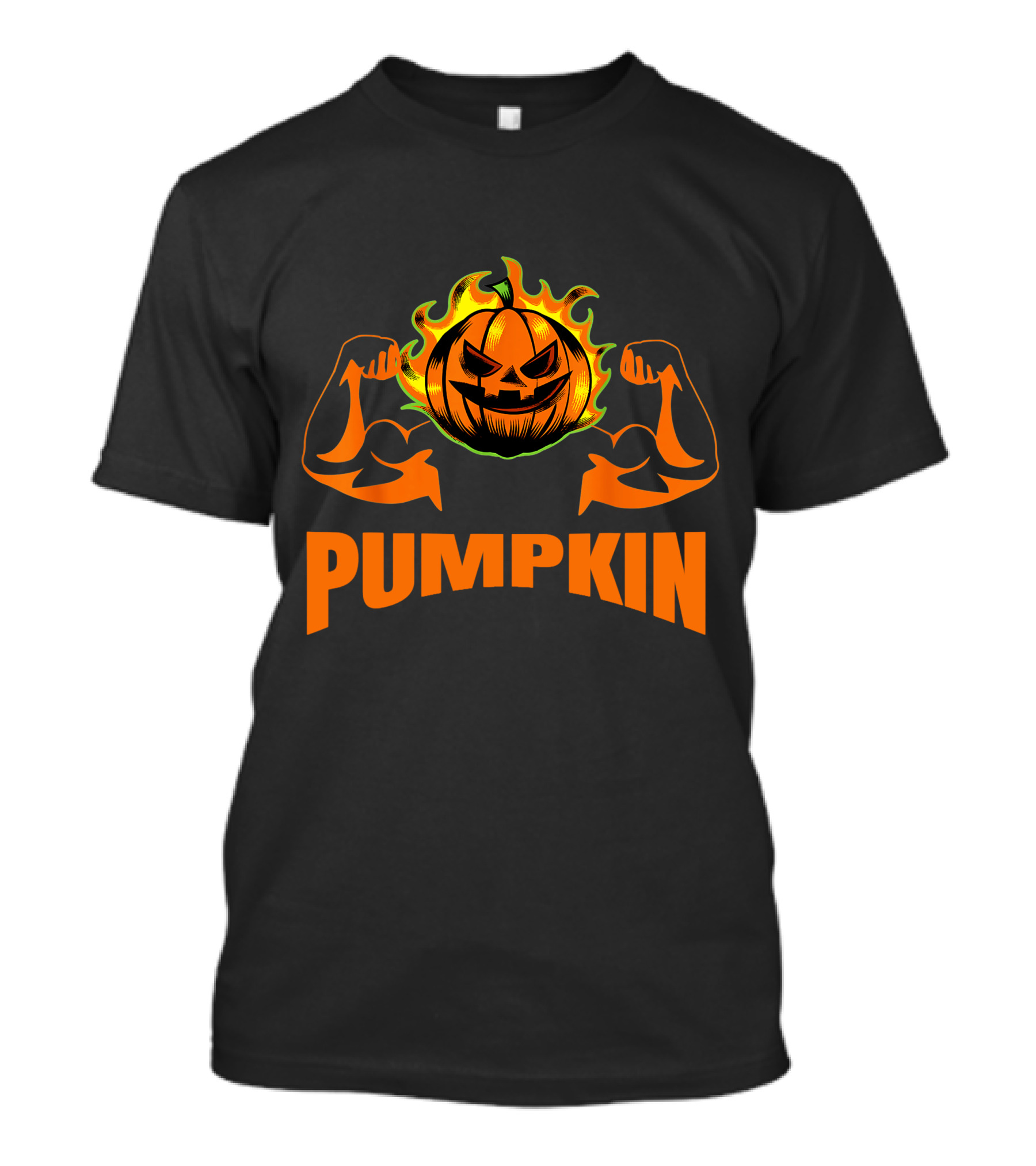 Pumpkin Bodybuilder Halloween Costume Fitness Lover T-Shirt