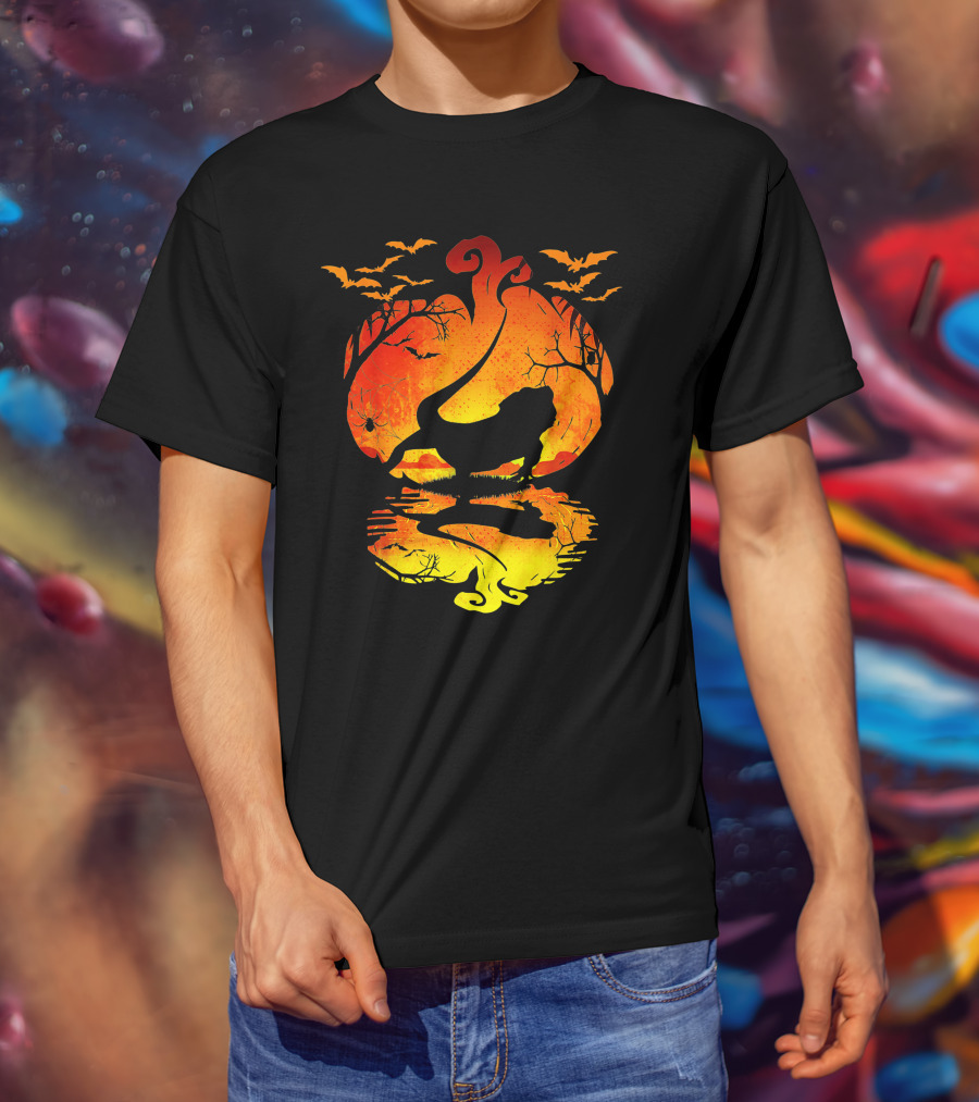 Bearded Dragon Halloween Pumpkin Bats T-Shirt