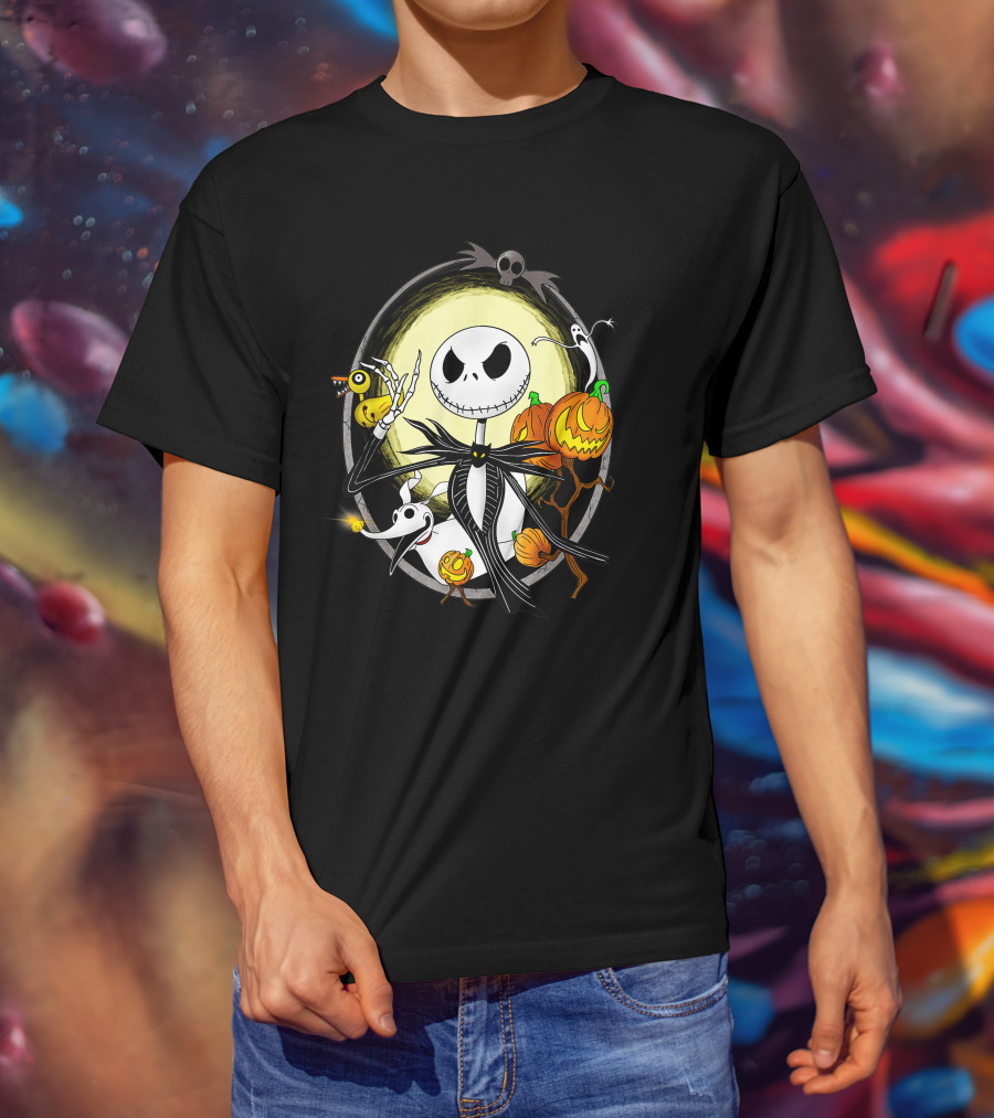 Jack Skellington Halloween Celebration Scene T-Shirt
