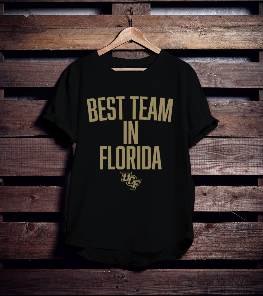 UCF Best Team In Florida In Bold Gold Text With University T-Shirt