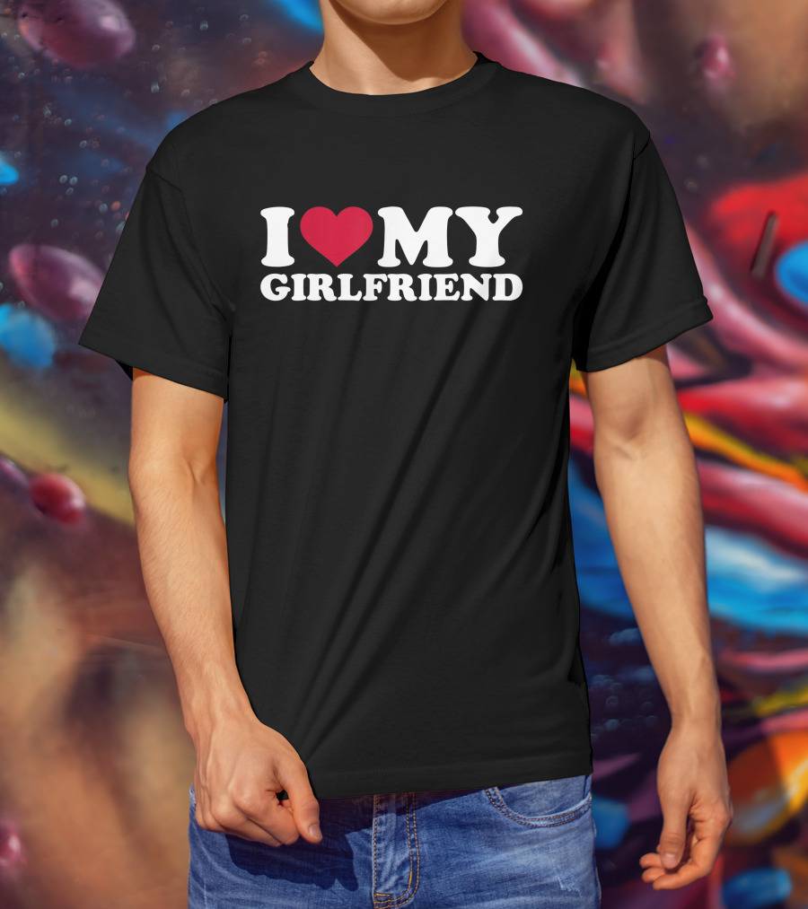 I Love My Girlfriend Heart T-Shirt