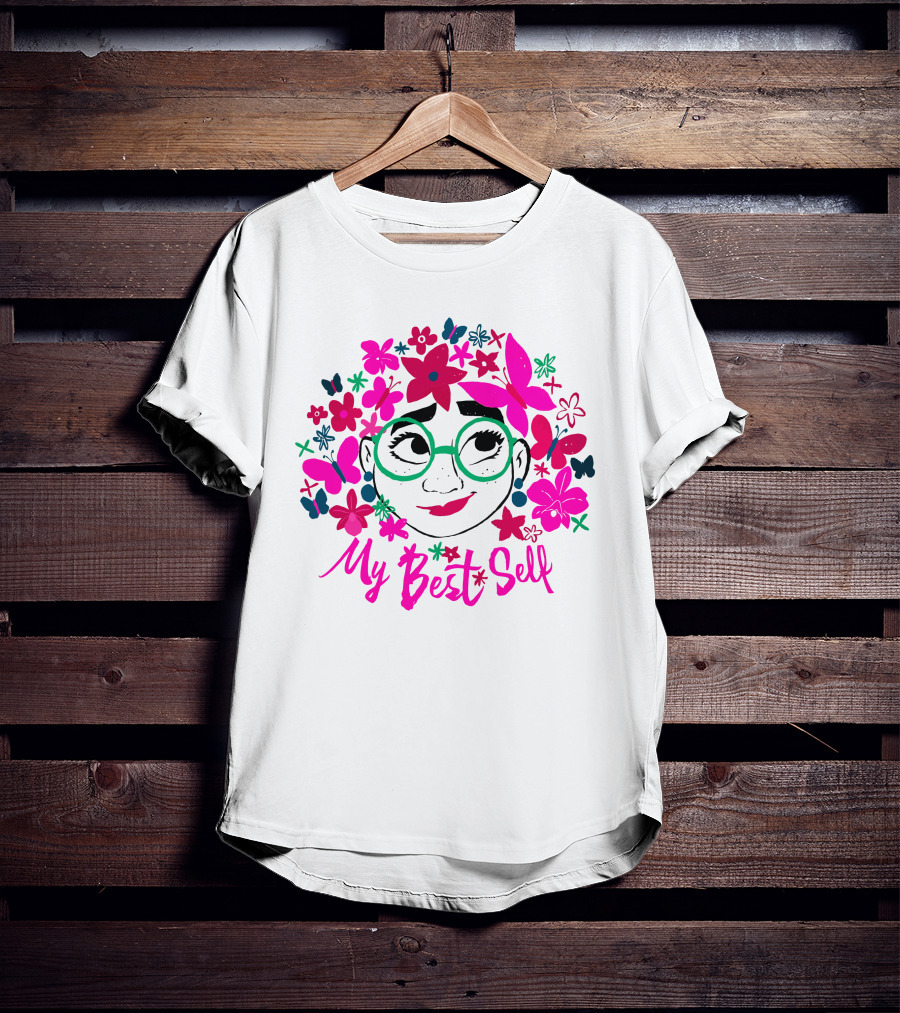My Best Self Encanto Store Flowers Butterflies Glasses T-Shirt