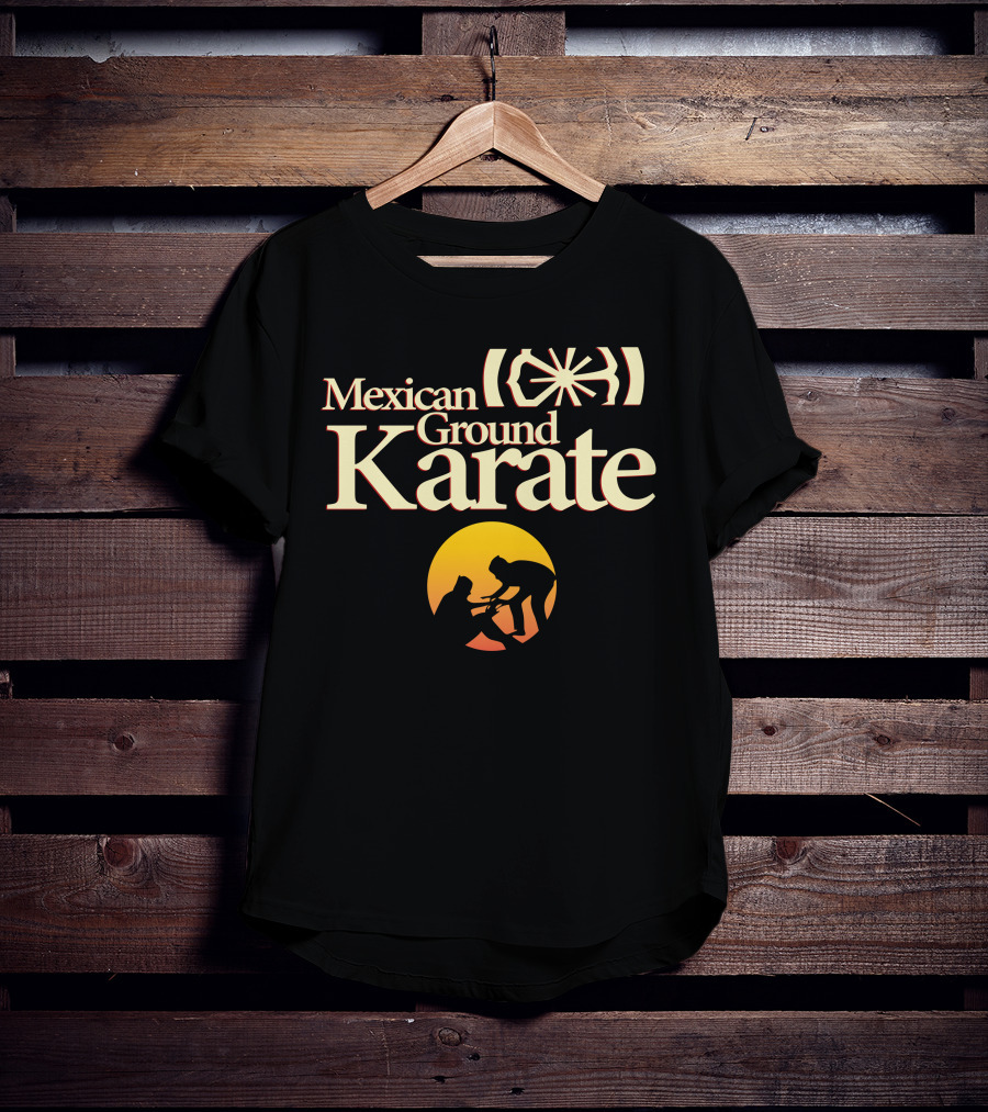 Mexican Ground Karate Sunset Silhouette Martial Art Scene T-Shirt