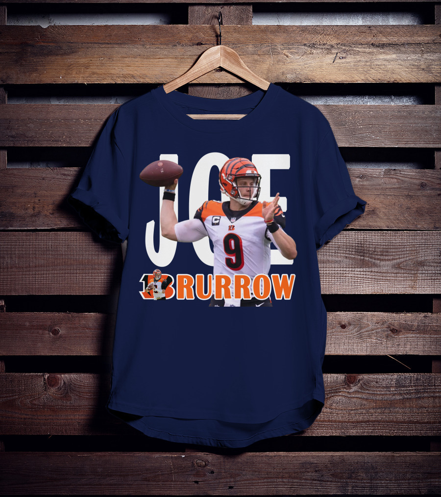 Joe 9 Burrow Football Quarterback Pass Bengals T-Shirt