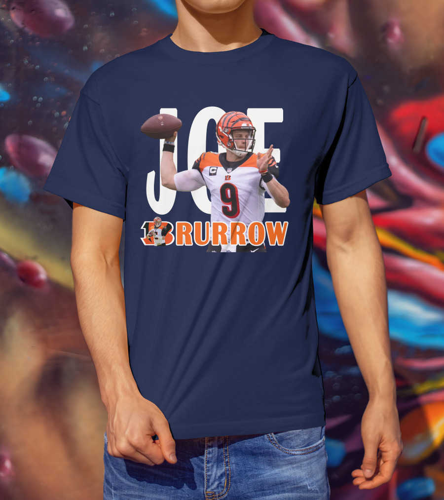 Joe 9 Burrow Football Quarterback Pass Bengals T-Shirt
