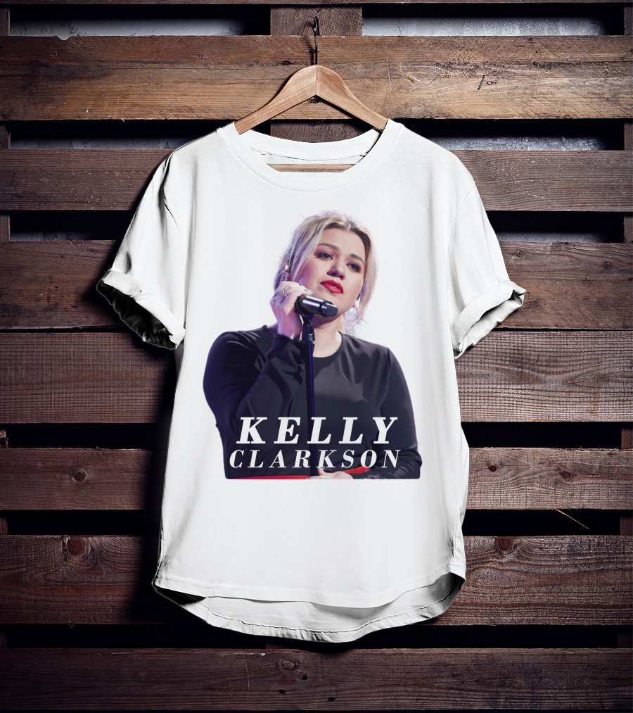 KELLY CLARKSON Concert Performance Microphone Stage T-Shirt