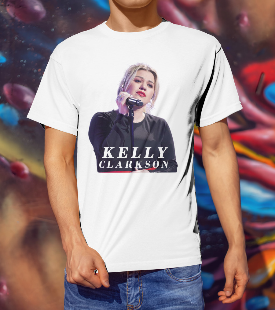 KELLY CLARKSON Concert Performance Microphone Stage T-Shirt