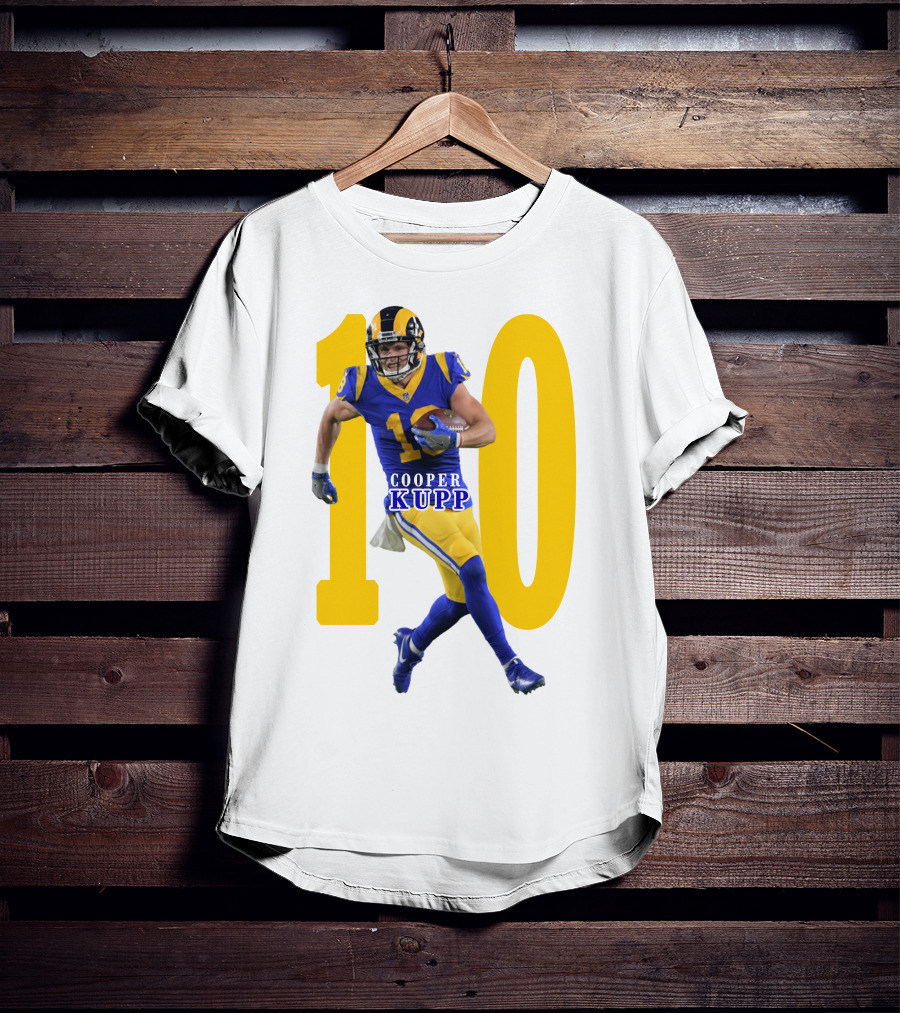 Cooper Kupp NFL Number 10 Action Rams Football T-Shirt