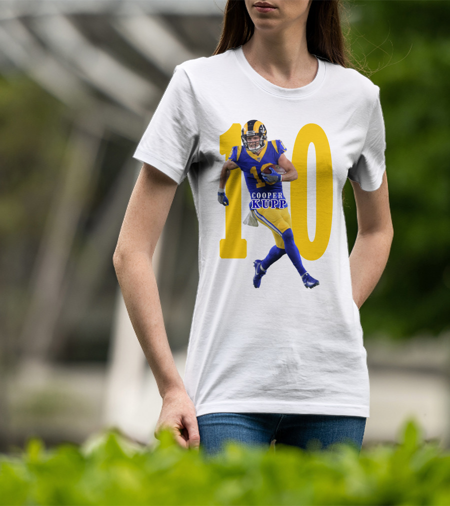 Cooper Kupp NFL Number 10 Action Rams Football T-Shirt