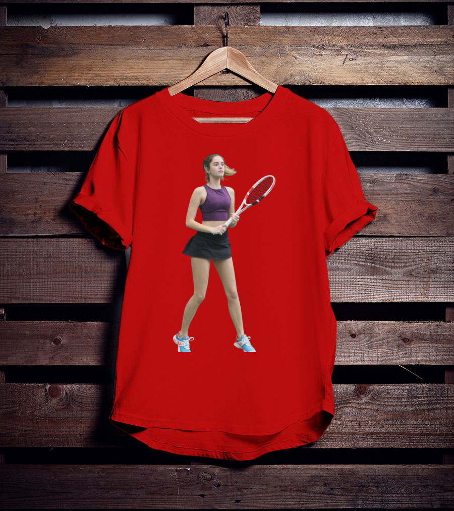 Mackenzie Raine Tennis Player With Racket T-Shirt