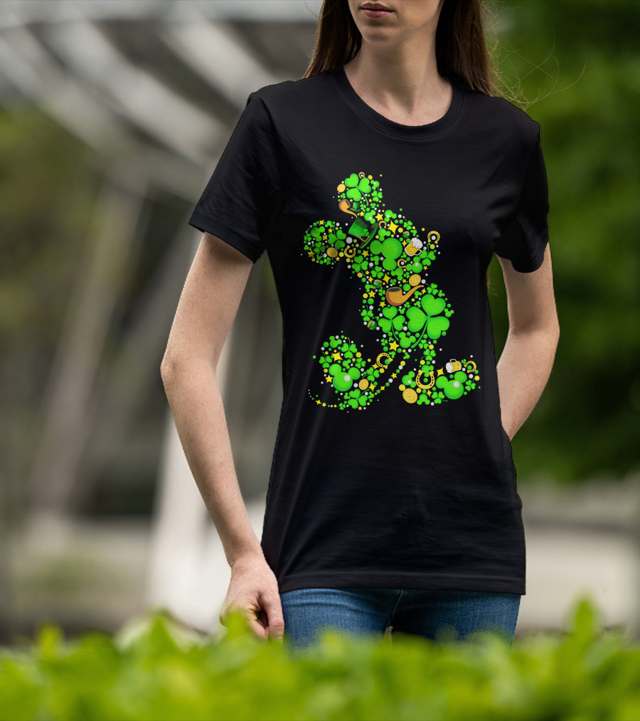 Clover MK Mickey Mouse St. Patrick's Day Lucky Icon Assembly T-Shirt