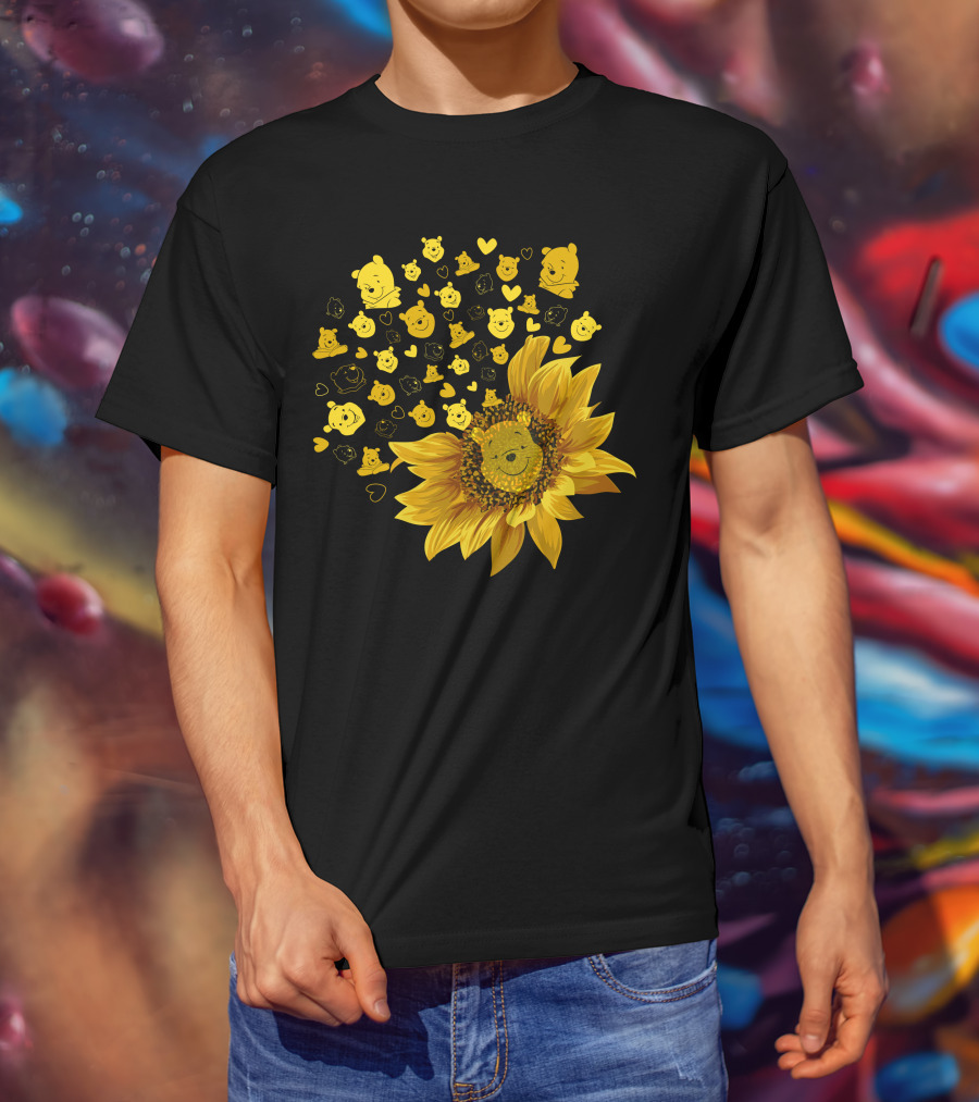 Pooh Sunflower Faces T-Shirt