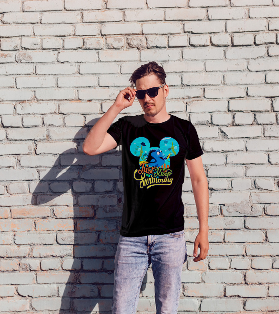 Just Keep Swimming Mickey Mouse Ears Dory T-Shirt