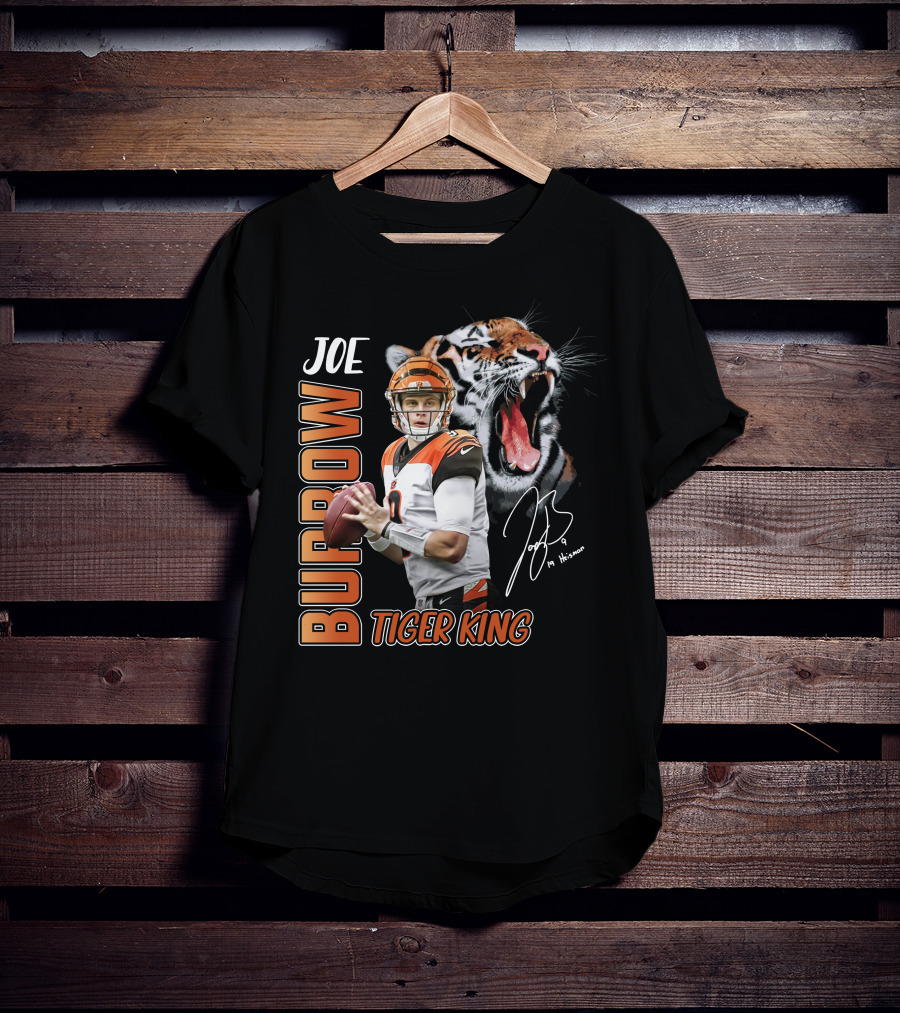 Joe Burrow Tiger King Cincinnati Bengals Football T-Shirt