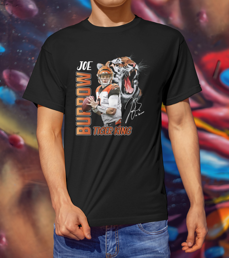 Joe Burrow Tiger King Cincinnati Bengals Football T-Shirt