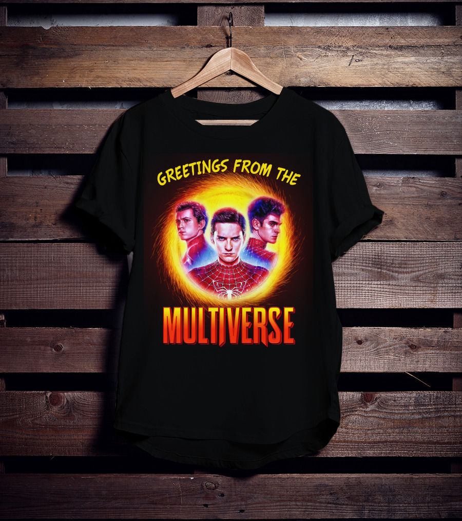 Greetings From The Multiverse Spider-man No Way Home Iconic Trio T-Shirt
