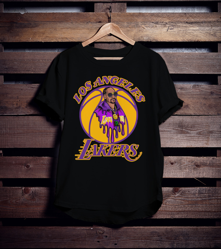 Los Angeles Lakers Snoop Dogg Basketball Drip T-Shirt
