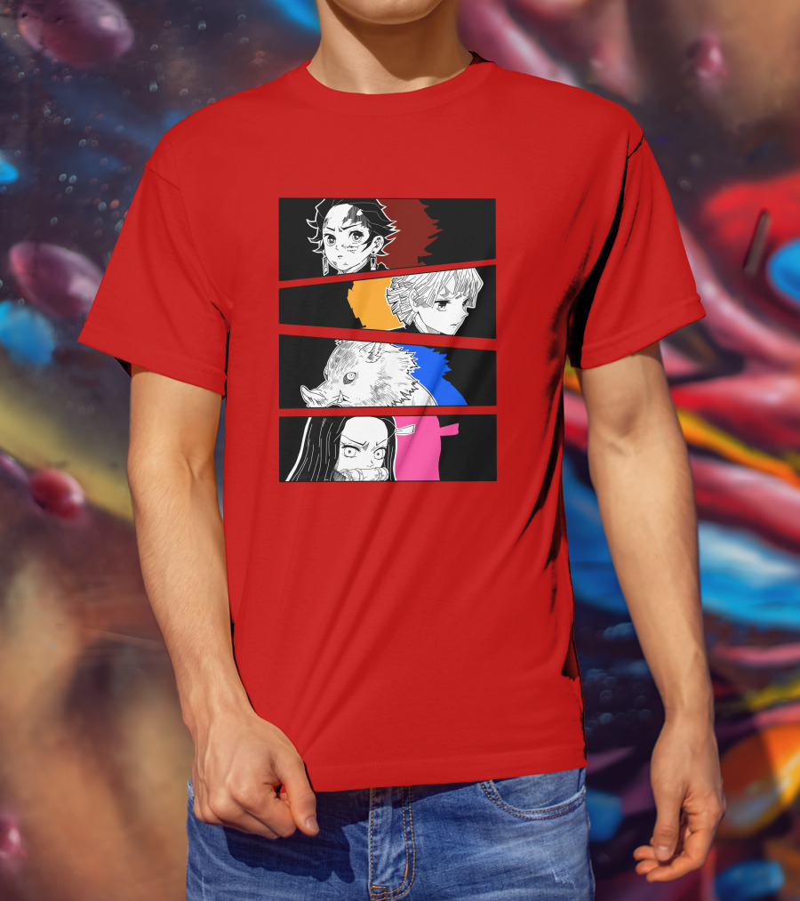 Demon Slayer Heroes Manga Style Characters T-Shirt