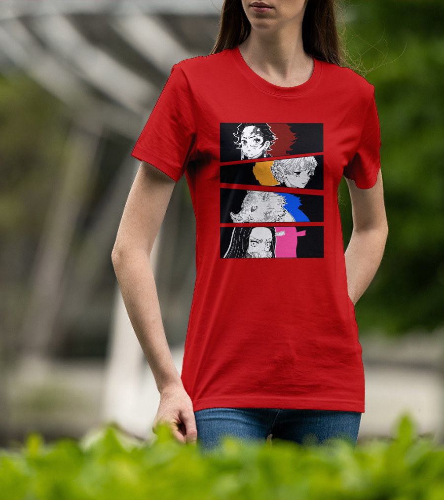 Demon Slayer Heroes Manga Style Characters T-Shirt