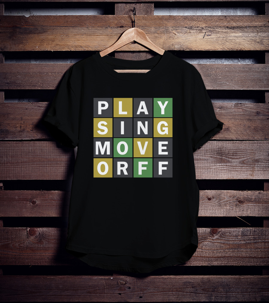 Playing Sing Move Off Wordle Gamer T-Shirt