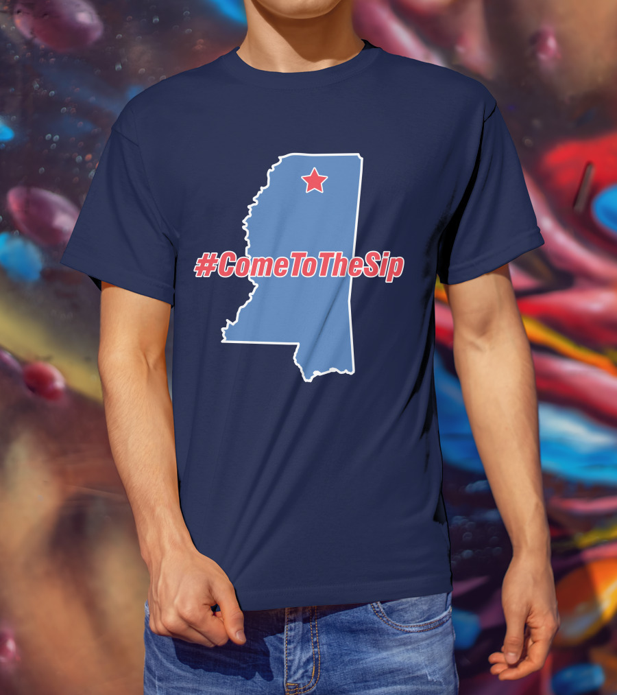 Lane Kiffin Come To The Sip #ComeToTheSip Mississippi Outline With Star T-Shirt