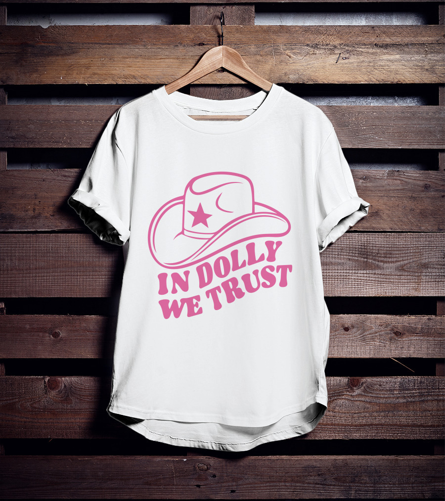 In Dolly We Trust Cowboy Hat Icon Star T-Shirt