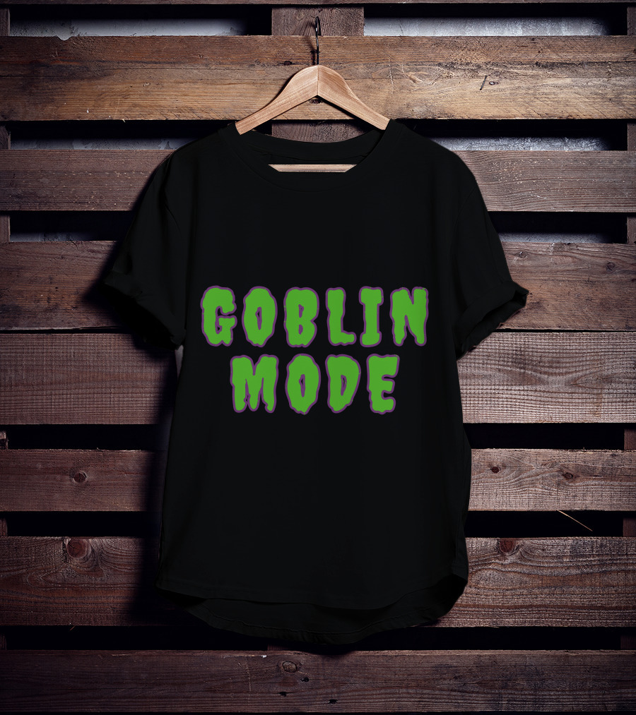 GOBLIN MODE Green Drip Text T-Shirt