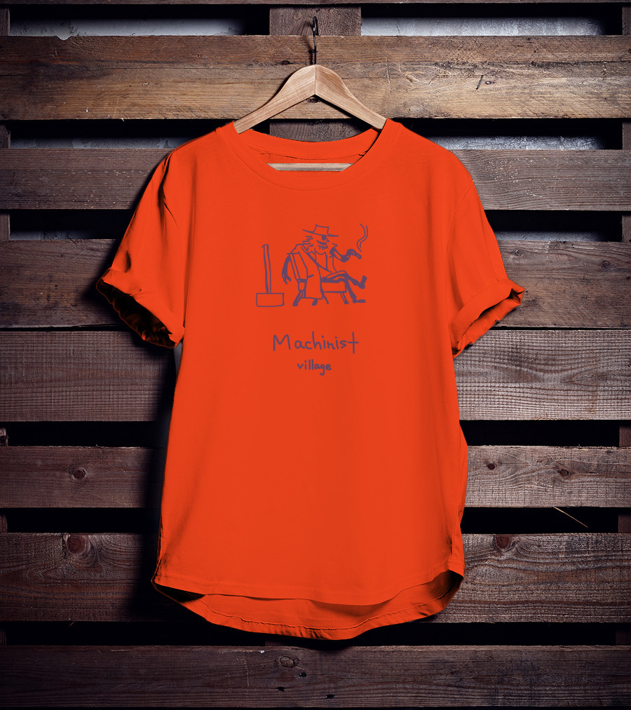 Machinist Village Smoking Figure With Hammer T-Shirt