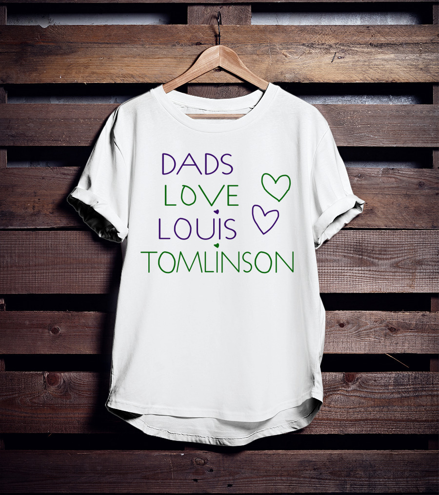 Dads Love Louis Tomlinson Hearts T-Shirt