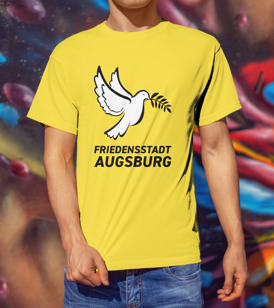 Friedensstadt Augsburg Peace Dove With Olive Branch T-Shirt