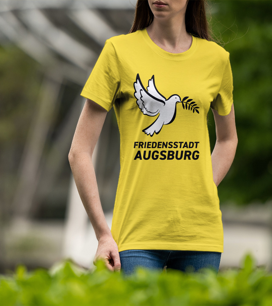 Friedensstadt Augsburg Peace Dove With Olive Branch T-Shirt