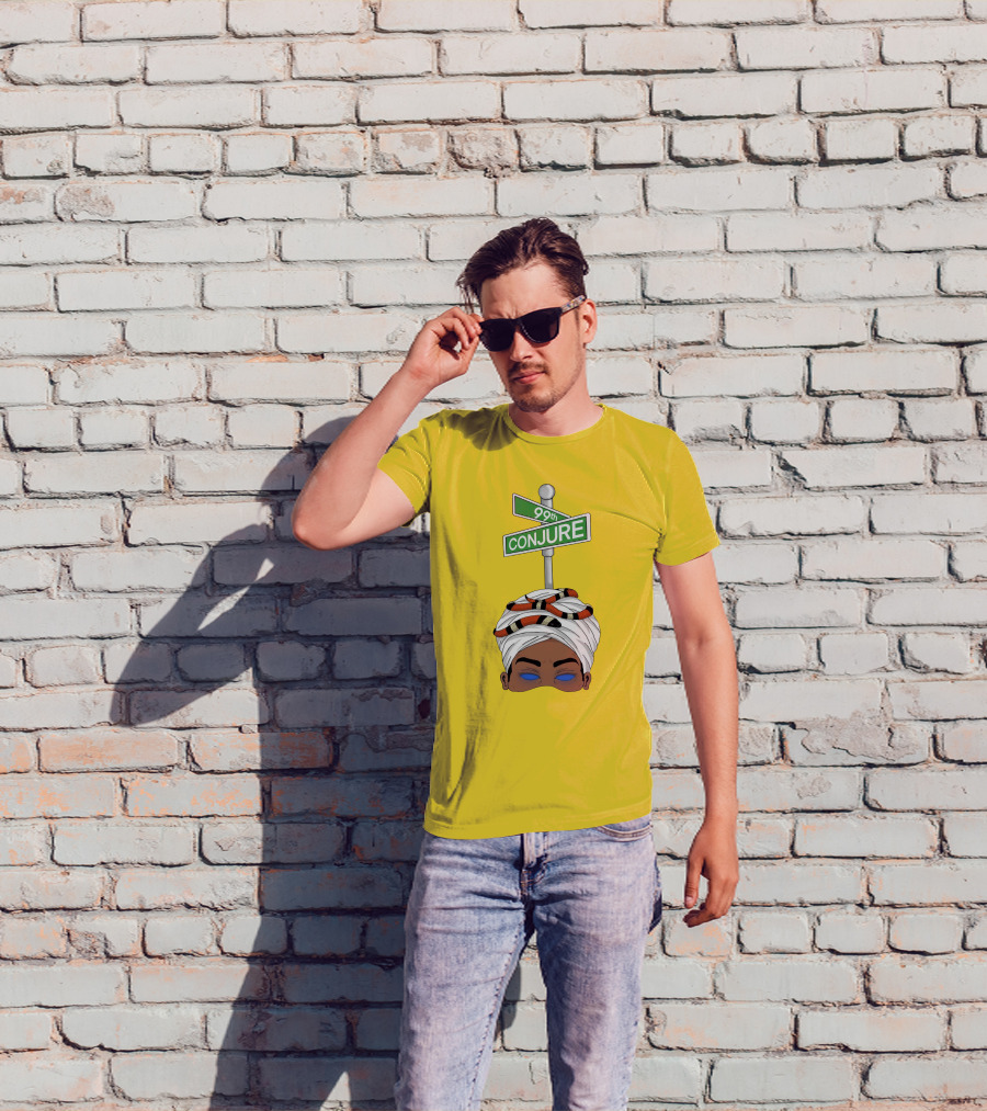 99Th Conjure Street Sign With Snake And Headwrap T-Shirt