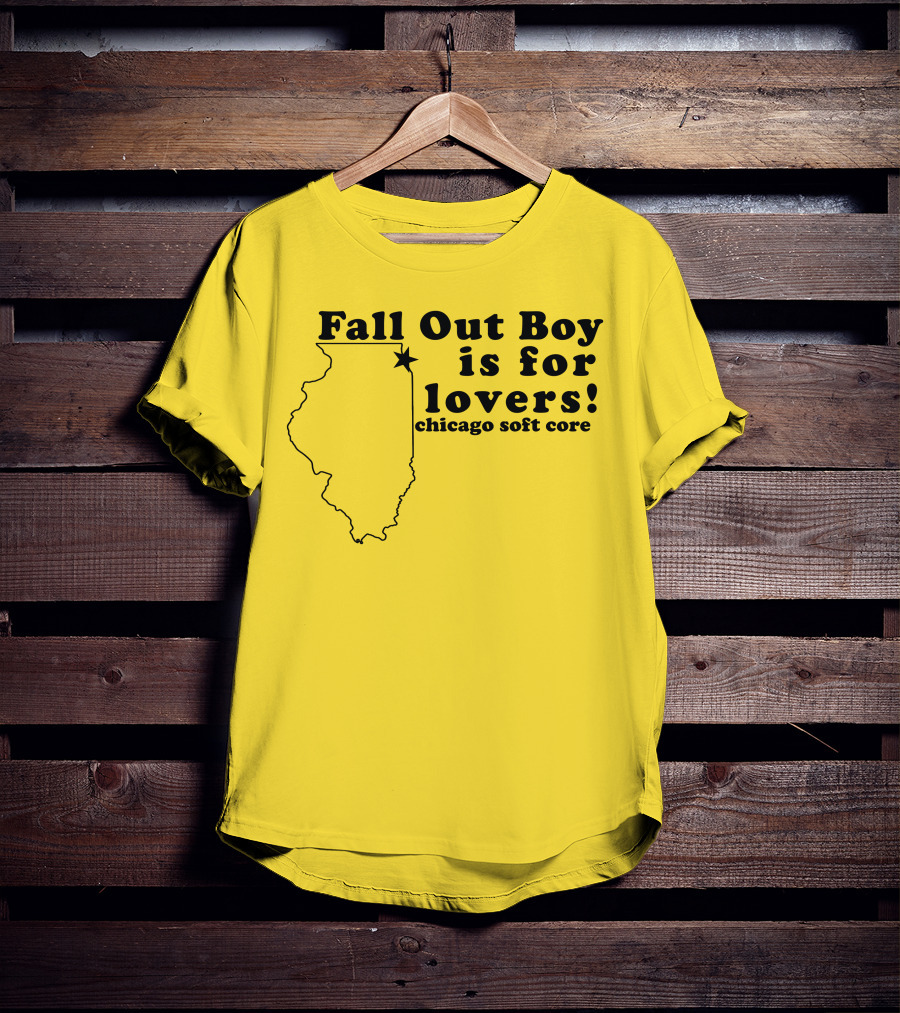 Fall Out Boy Is For Lovers Chicago Soft Core Illinois Map T-Shirt