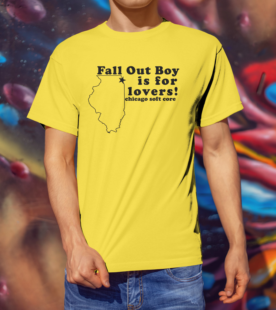 Fall Out Boy Is For Lovers Chicago Soft Core Illinois Map T-Shirt