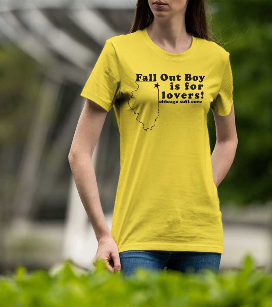 Fall Out Boy Is For Lovers Chicago Soft Core Illinois Map T-Shirt