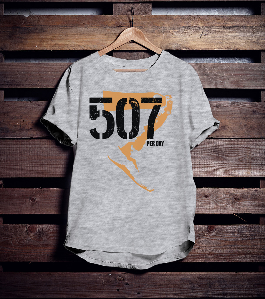 507 Per Day Mackinac Island Map T-Shirt
