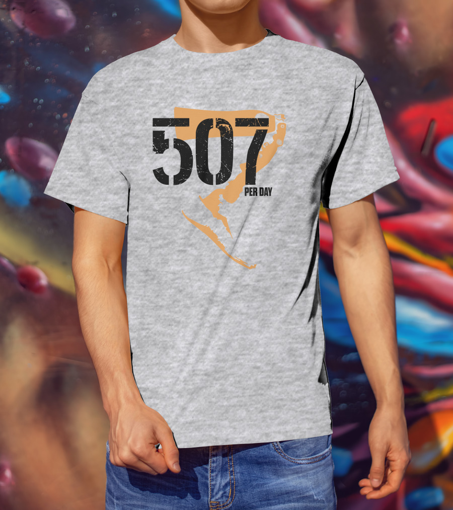 507 Per Day Mackinac Island Map T-Shirt