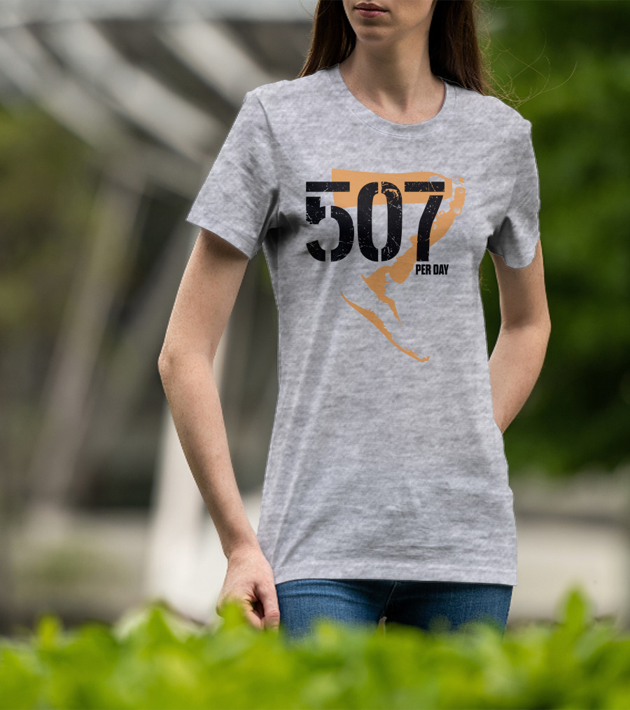 507 Per Day Mackinac Island Map T-Shirt