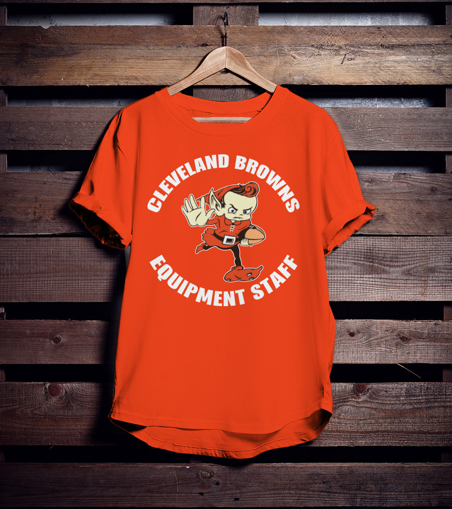 Cleveland Browns Equipment Staff Brownie Mascot T-Shirt