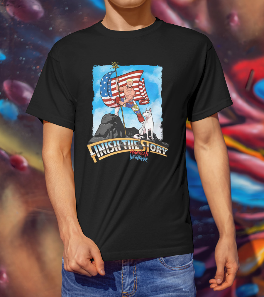 Finish The Story American Nightmare WWE Flag Gear T-Shirt